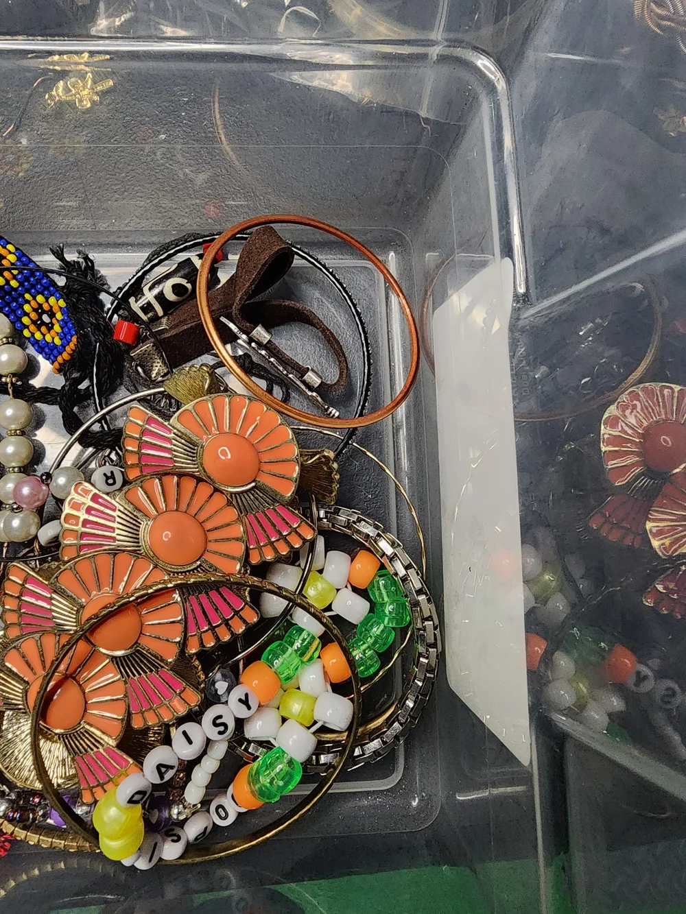 1lb Mixed Color Beaded and Metal Bracelet Set May Or May Not Have Matches
